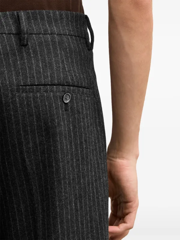AMI Paris Pinstriped wide-leg Trousers | Grey | FARFETCH