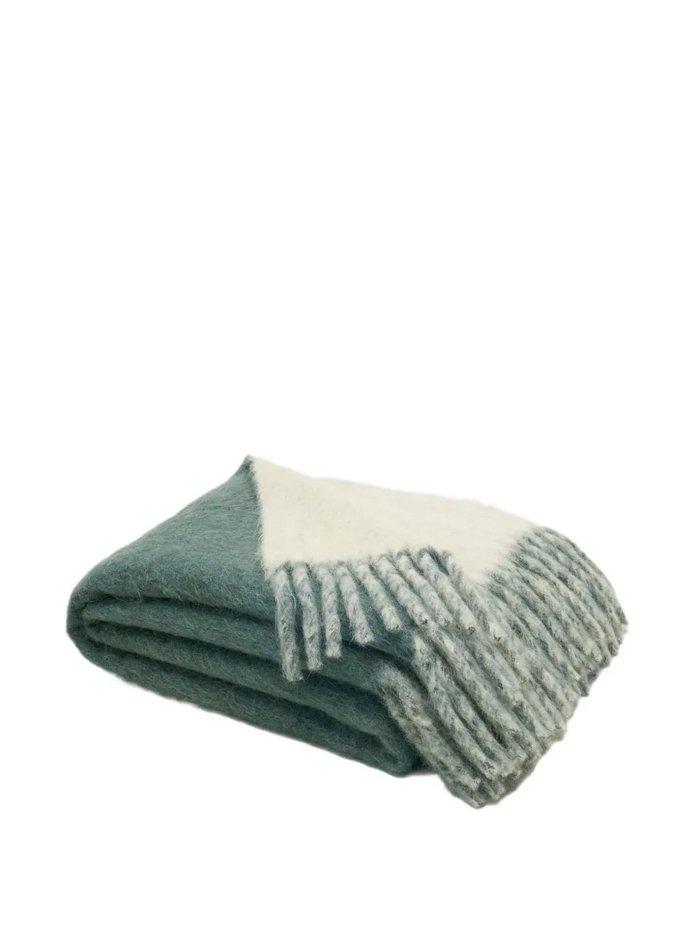AMI Paris fringe-detail two-tone blanket | Blankets & Throws | Image 2