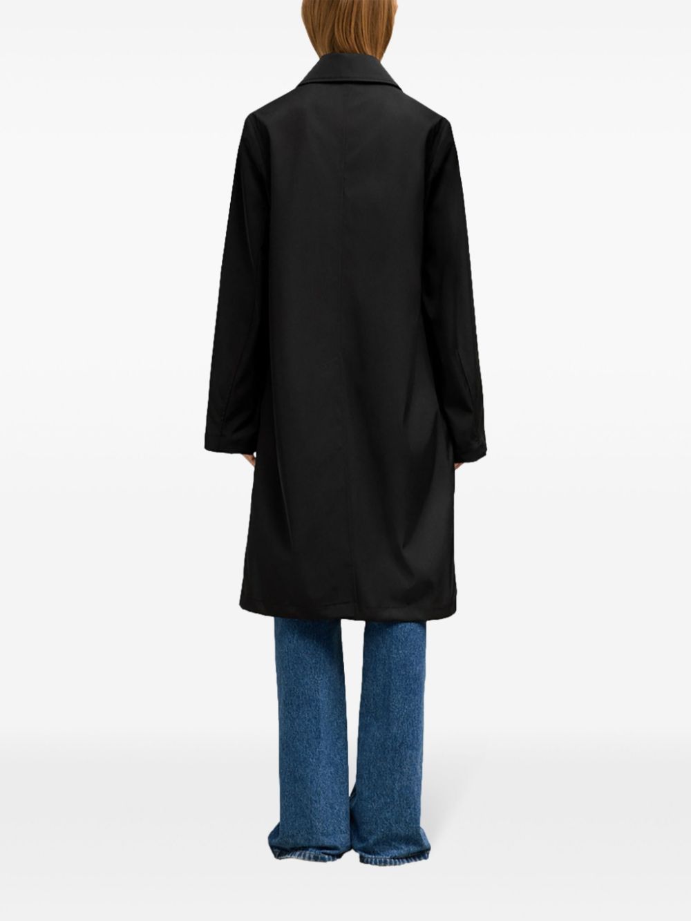 Shop Ami Alexandre Mattiussi Long-sleeve Raincoat In Schwarz