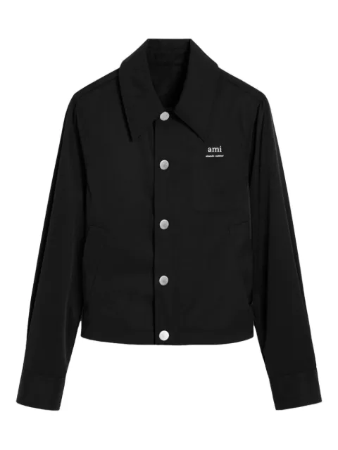 AMI Paris logo-appliqué shirt jacket