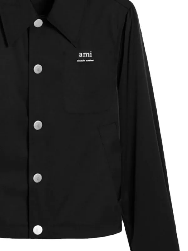 AMI Alexandre Mattiussi / シャツジャケット/ジャケット/XS/ウール/NVY/UJK224 AMI Paris Ami Alexandre Mattiussi ジャケット | ブラック | FARFETCH JP