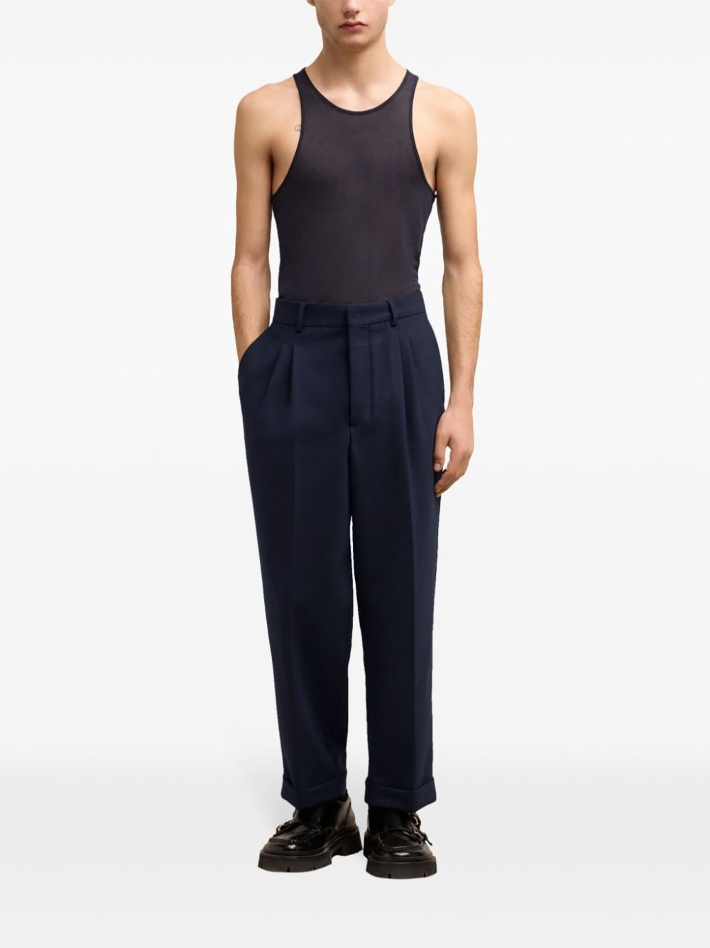 AMI Paris tapered-leg trousers - Blauw