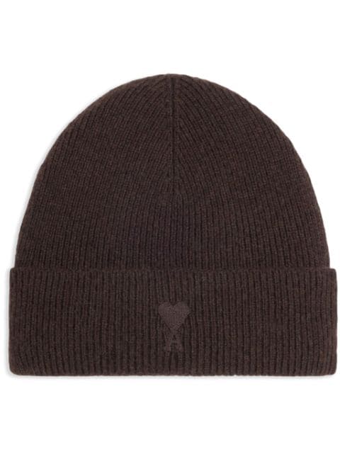 AMI Paris Ami de Coeur cashmere-wool blend beanie