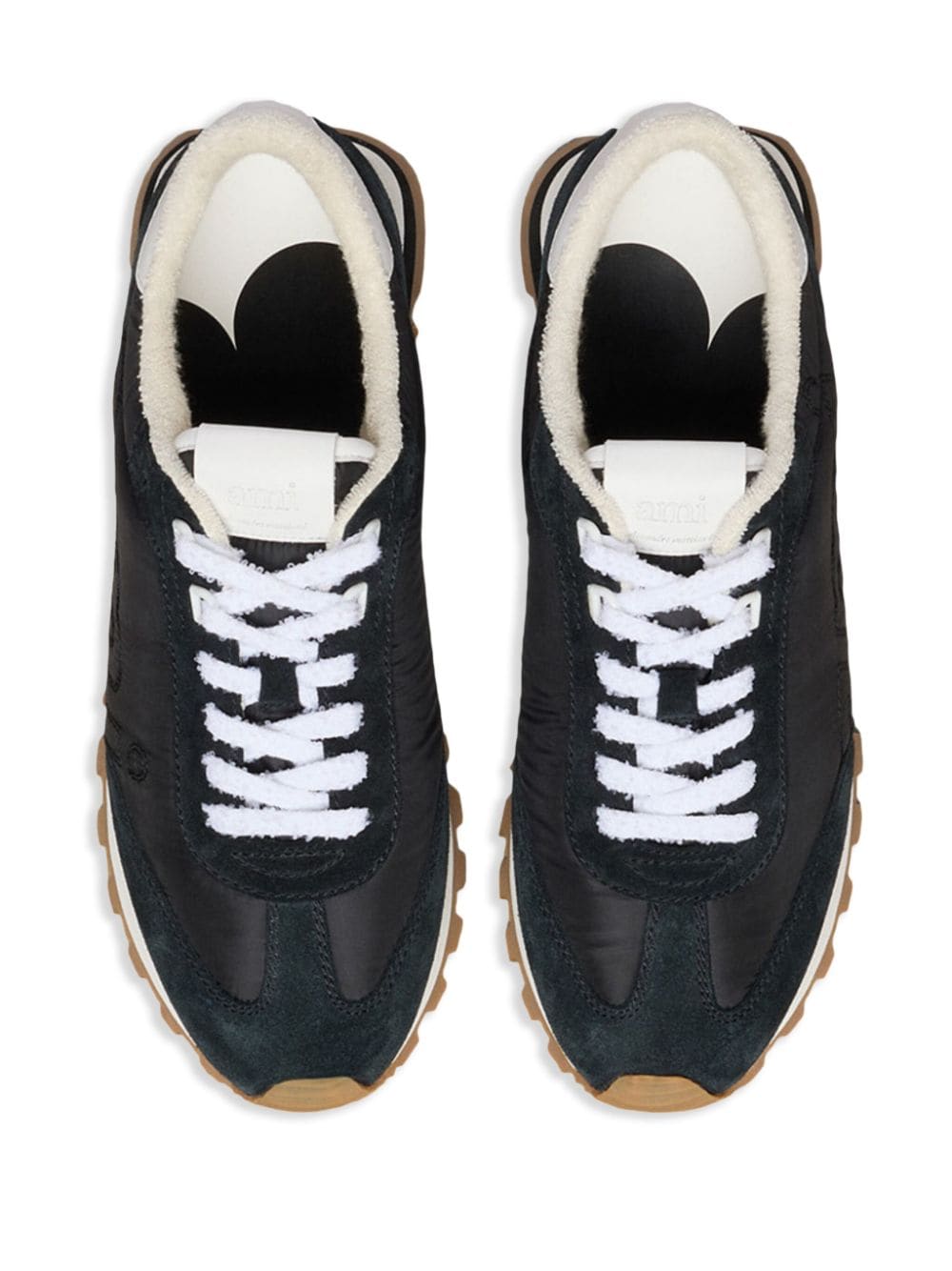 Shop Ami Alexandre Mattiussi New Rush Panelled Sneakers In Black