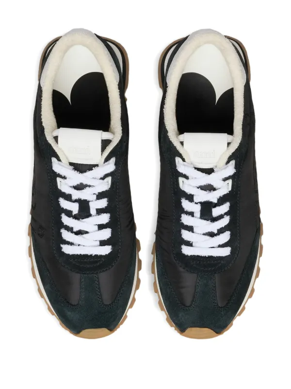 AMI Paris New Rush Panelled Sneakers | Black | FARFETCH JO