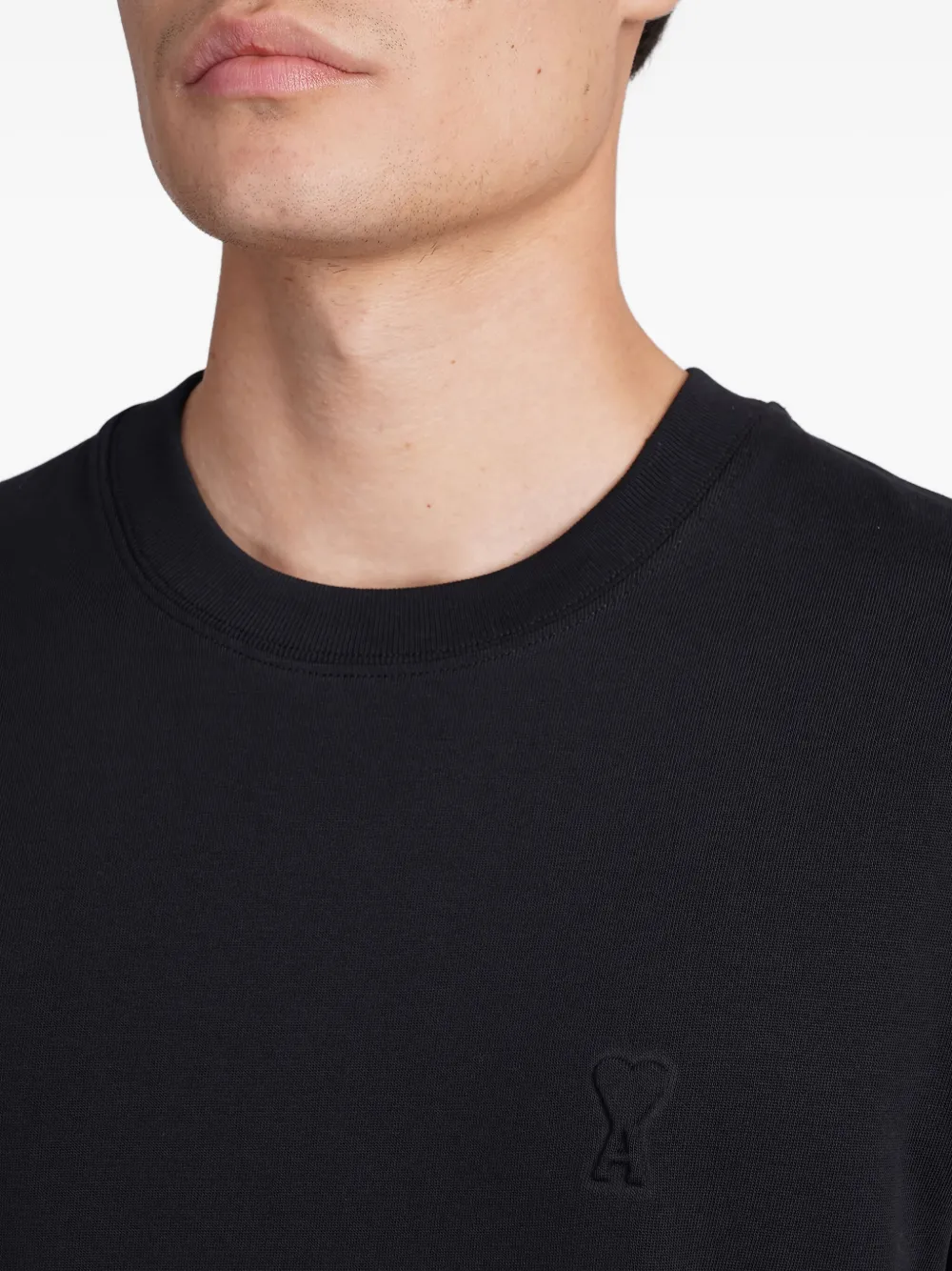 AMI Paris T-shirt met logo Zwart