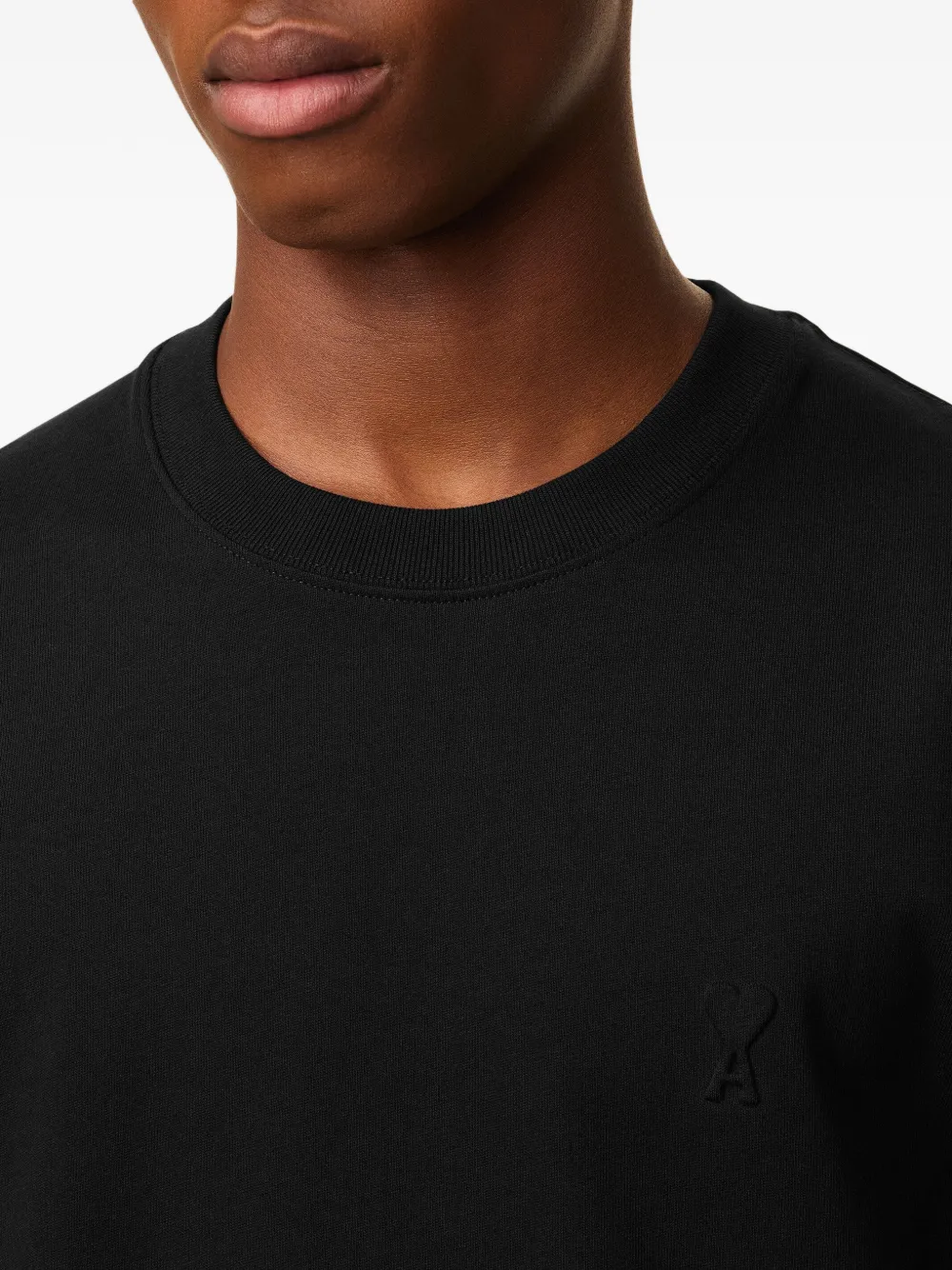 AMI Paris T-shirt met logo Zwart