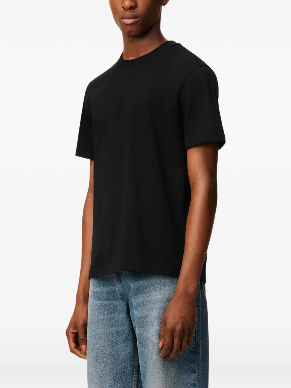 AMI Paris T-shirt met logo Zwart