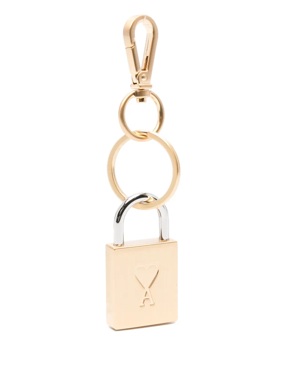 AMI Paris Ami De Coeur sleutelhanger met hangslot Goud