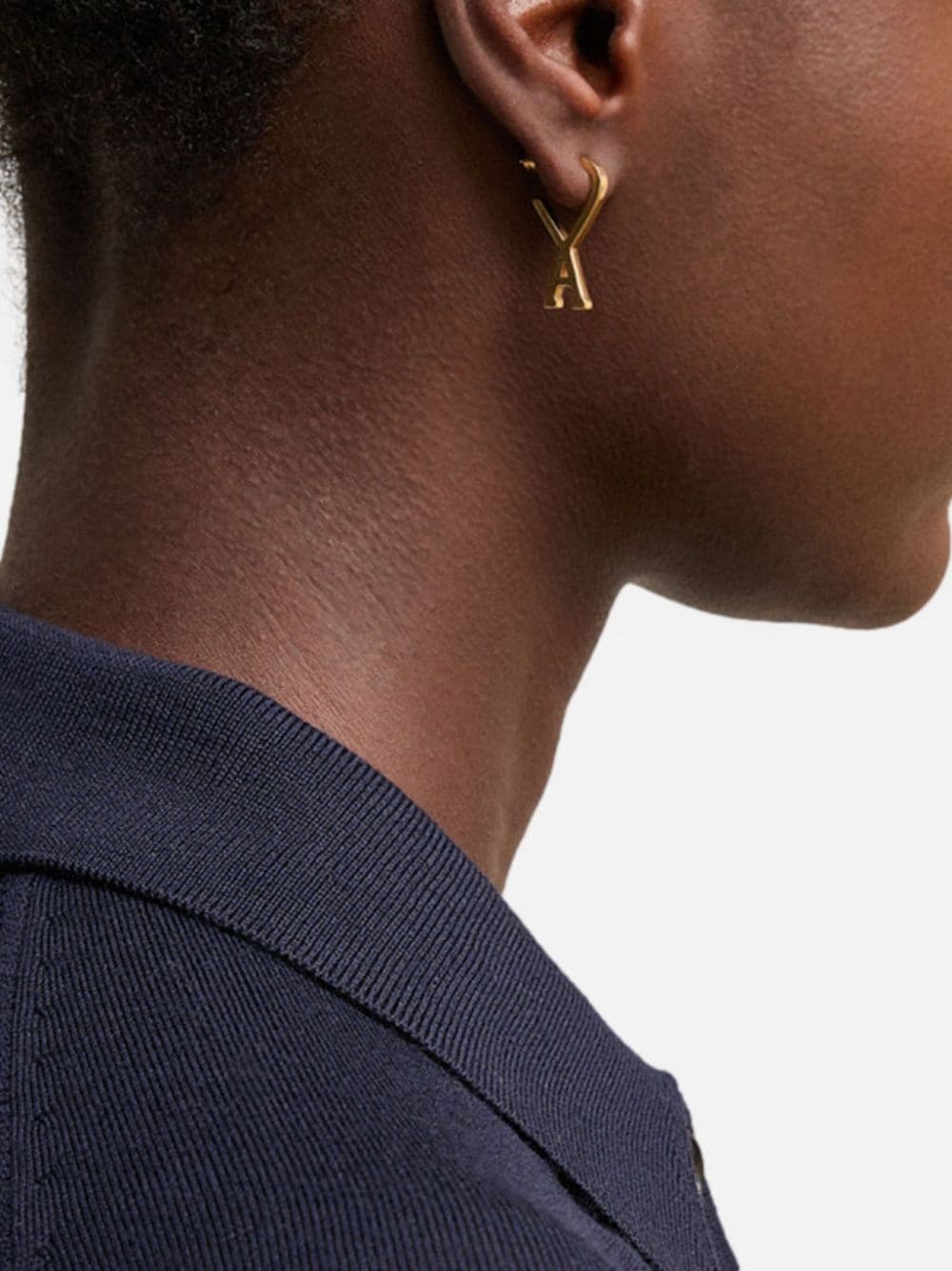 Shop Ami Alexandre Mattiussi Small Ami De Coeur Hoop Earrings In Gold