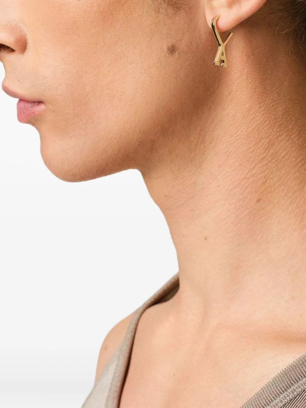 AMI Paris small Ami De Coeur hoop earrings | Men | Image 2