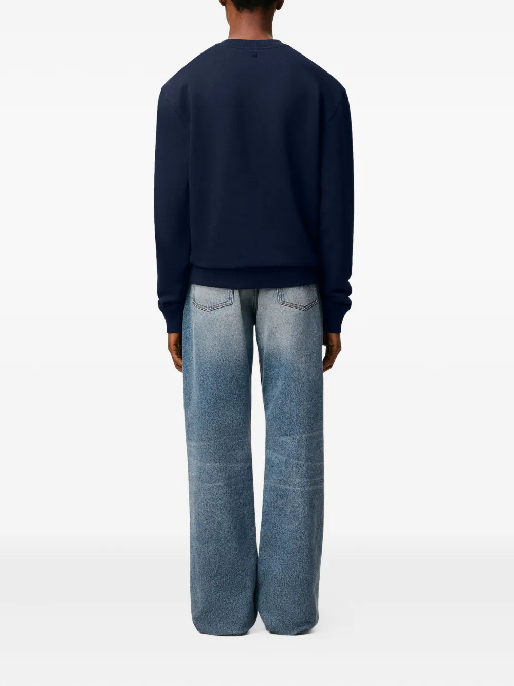 AMI Paris Sweater met logo Blauw