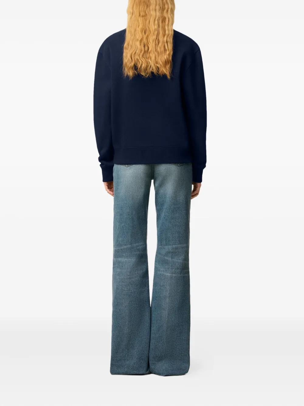 AMI Paris Sweater met logo Blauw