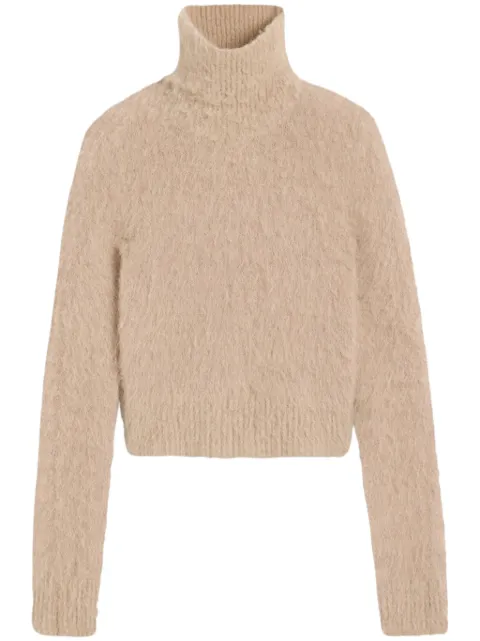 AMI Paris brushed-effect roll-neck jumper 