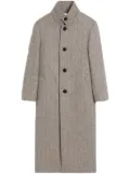 AMI Paris high-neck wool coat - Brown