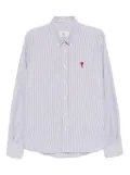 AMI Paris striped shirt - 039 BLACK/NATURAL WHITE