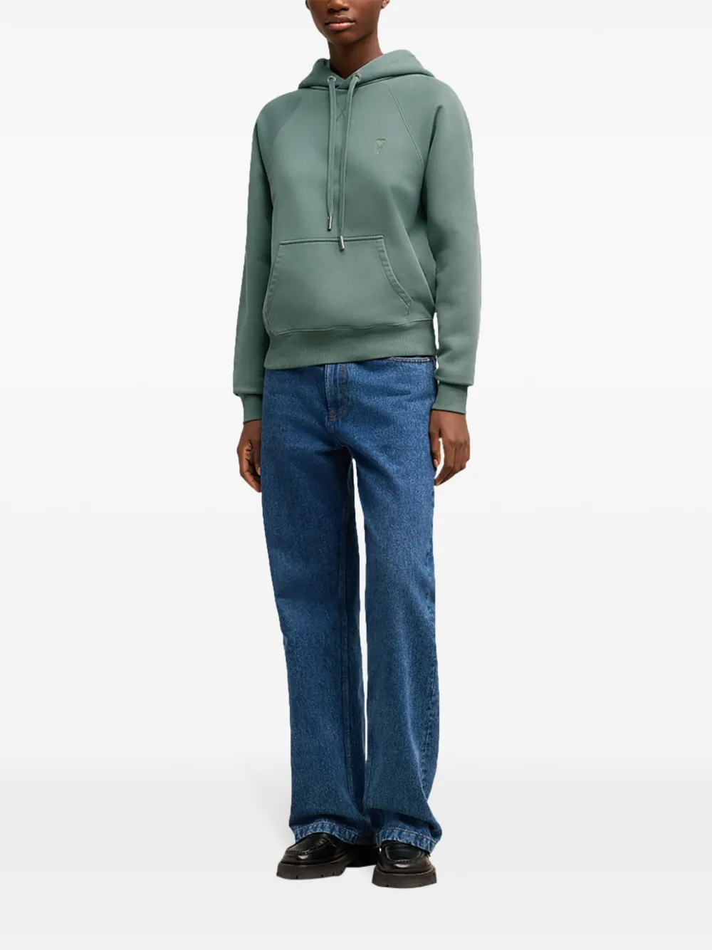 AMI Paris Hoodie met logo Blauw