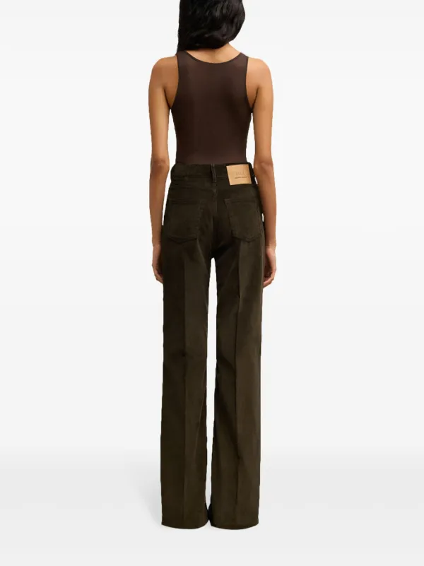 【AMI PARIS】ハイライズ コットン コーデュロイ フレアパンツ AMI Paris コーデュロイ フレアパンツ | ブラウン | FARFETCH JP