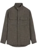 AMI Paris houndstooth high-collar shirt - Brown