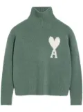 AMI Paris Ami de Coeur funnel neck sweatshirt - Green