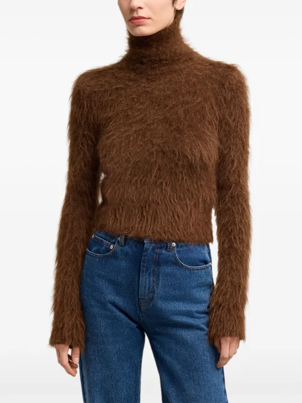 AMI Paris ブラッシュド タートルネックセーター | ブラウン | FARFETCH JP