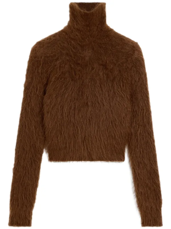 AMI Paris ブラッシュド タートルネックセーター | ブラウン | FARFETCH JP