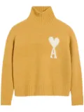 AMI Paris Ami de Coeur funnel neck sweatshirt - Yellow