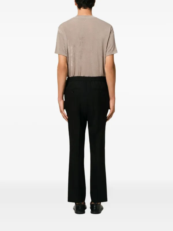 美品 Ami paris ウール ストレート スラックス　パンツ AMI Paris ストレートパンツ | ブラック | FARFETCH JP