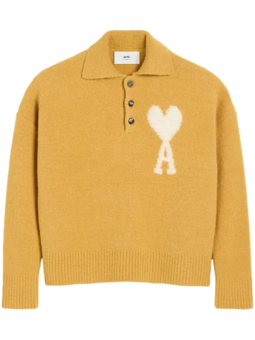 AMI Paris pull Ami De Coeur - Jaune - AMI Paris - Modalova