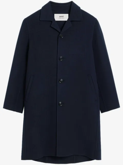AMI Paris single-breasted felted coat