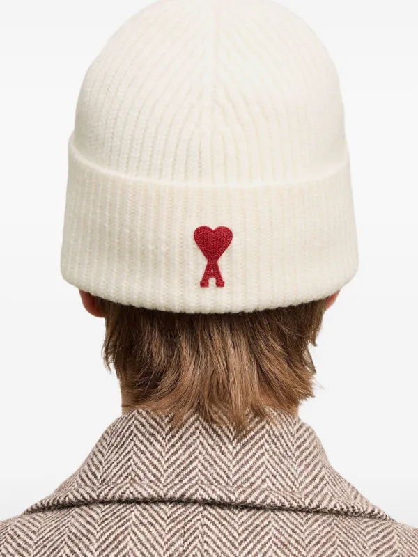【正規品】AMI PARIS ニットビーニー ホワイト 正規品】AMI PARIS ニットビーニー ホワイト AMI Paris ロゴ ウール