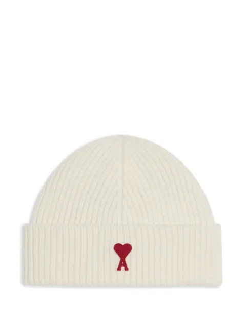 AMI Paris bonnet en laine à logo brodé