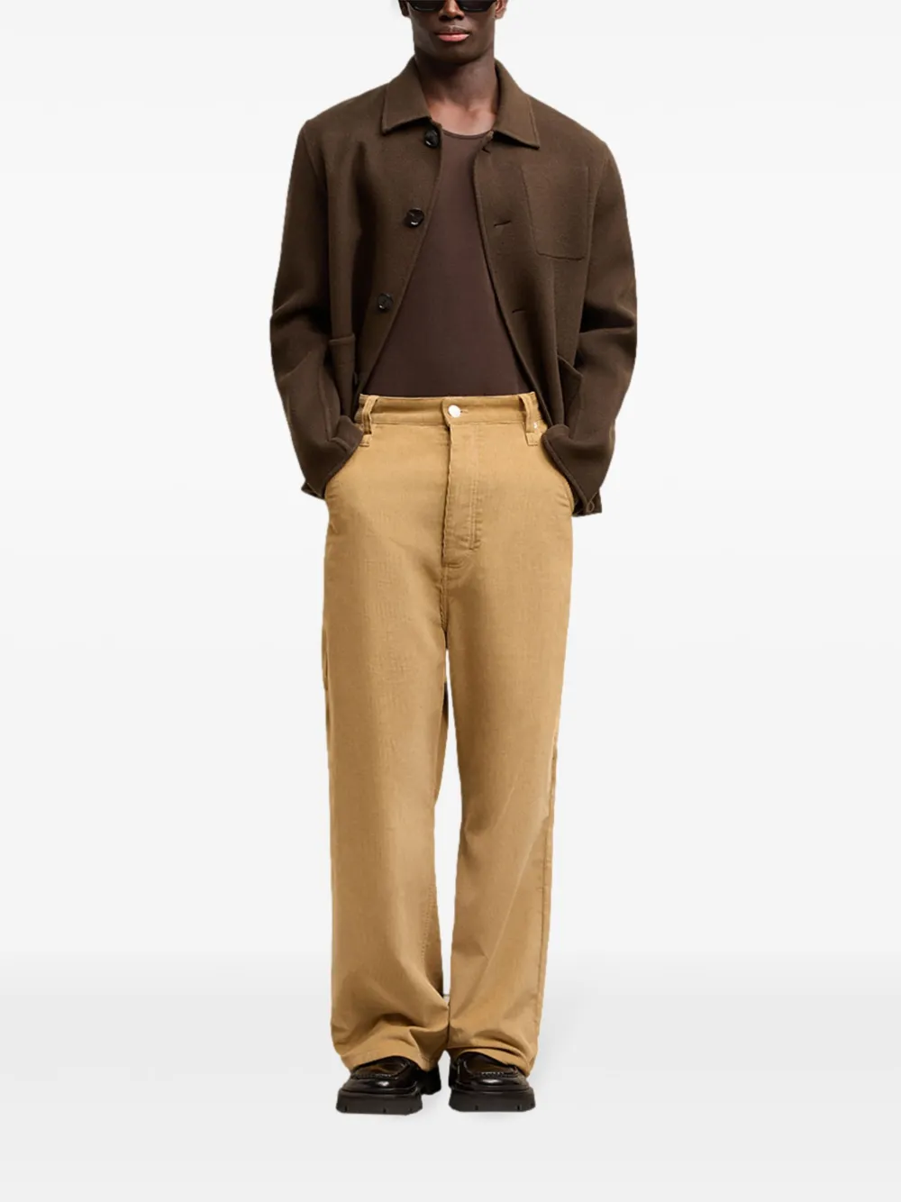 amiparis AMI Paris Ribfluwelen broek - Beige
