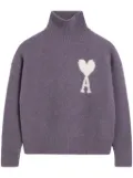 AMI Paris Ami de Coeur funnel neck sweatshirt - Purple