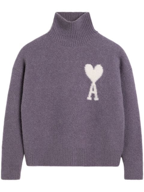 AMI Paris Ami de Coeur funnel neck sweatshirt