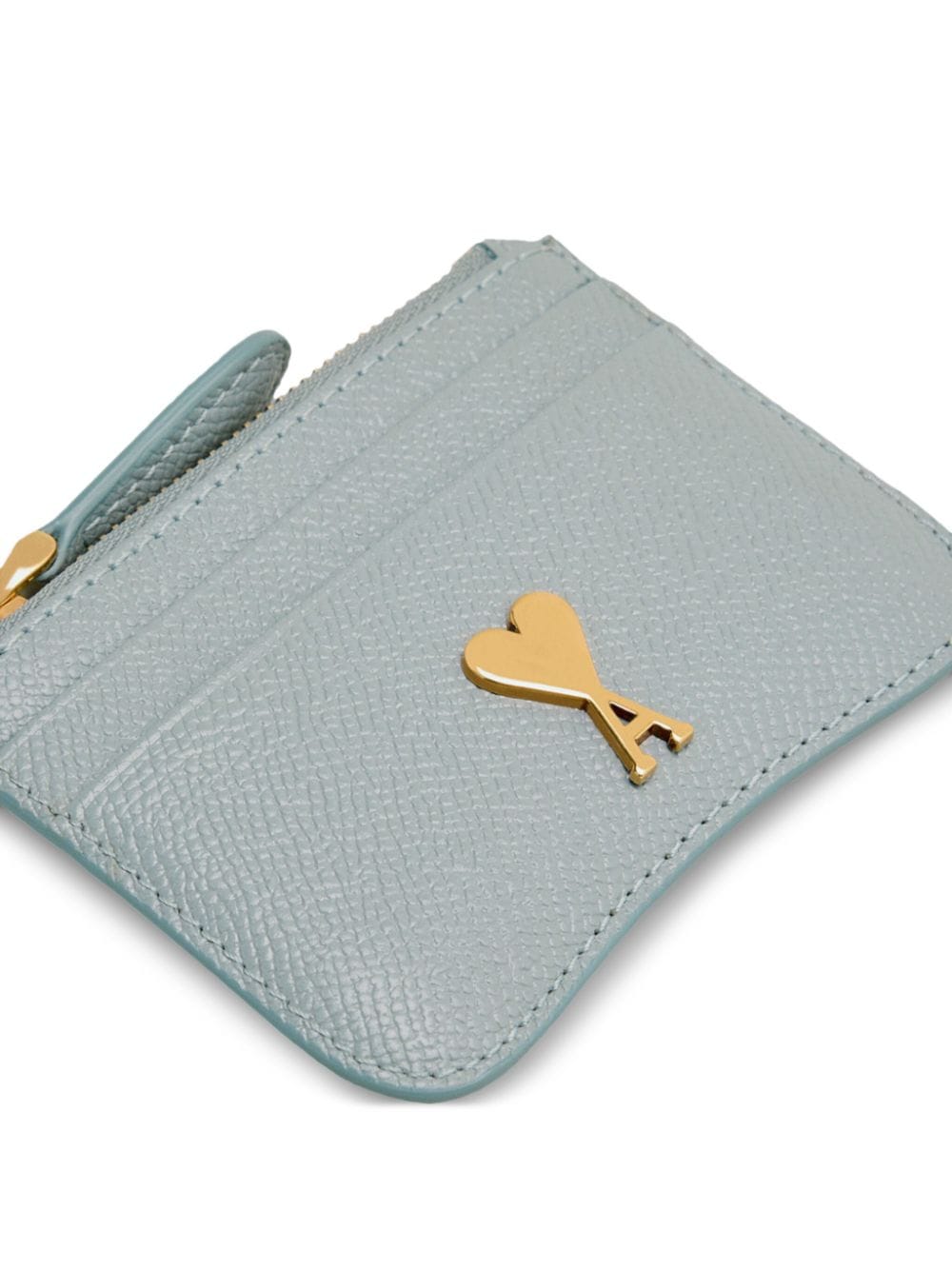 Shop Ami Alexandre Mattiussi Paris Paris Zipped Card Holder In Blue