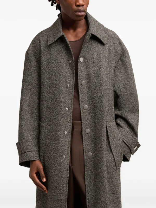 AMI Paris ベルテッド シングルコート | グレー | FARFETCH JP