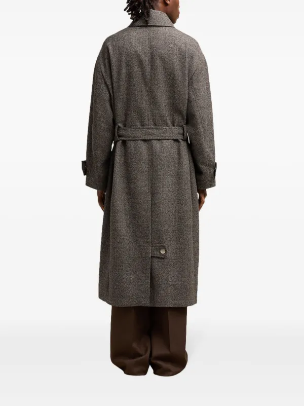 AMI Paris ベルテッド シングルコート | グレー | FARFETCH JP