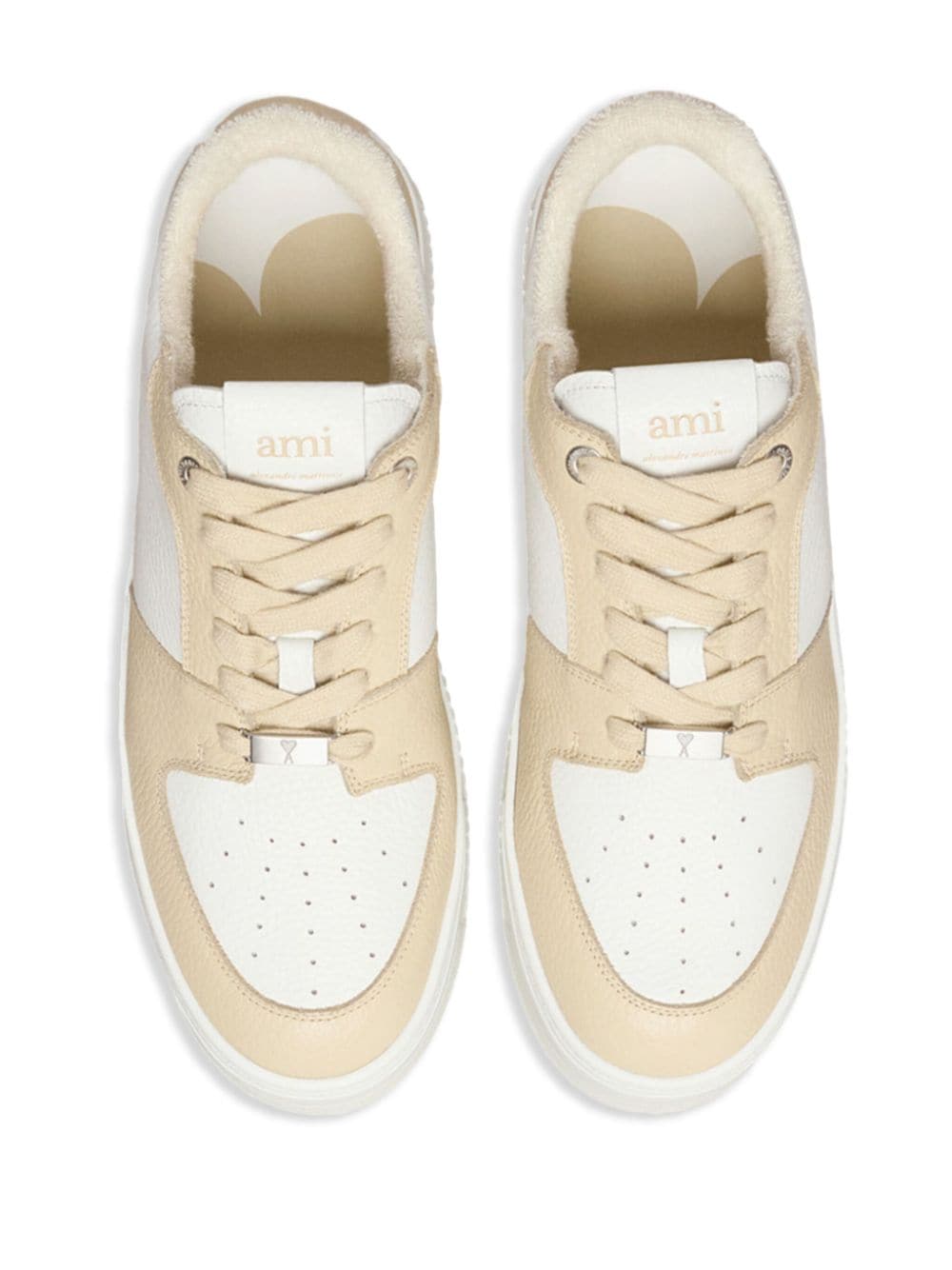 Shop Ami Alexandre Mattiussi Ami Arcade Low-top Sneakers In Nude