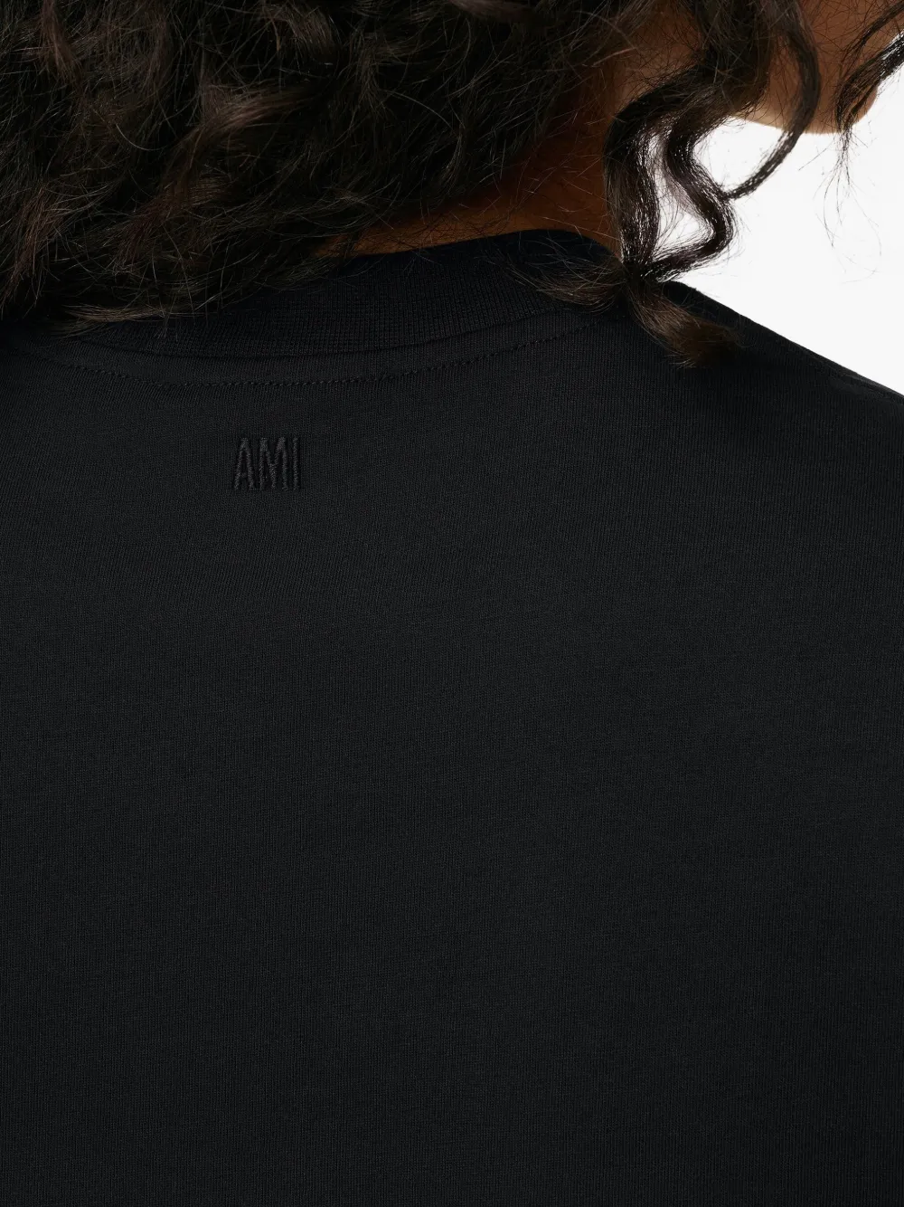 AMI Paris T-shirt van biologisch katoen Zwart