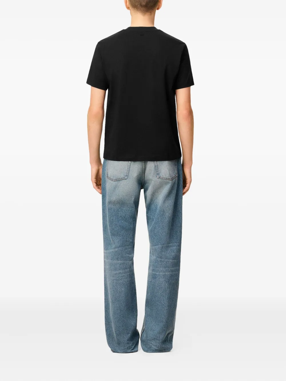 AMI Paris T-shirt van biologisch katoen Zwart