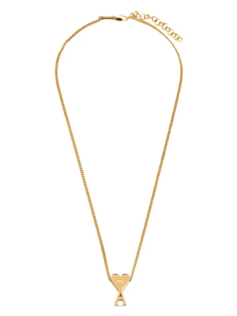 AMI Paris Ami De Coeur logo-pendant necklace 