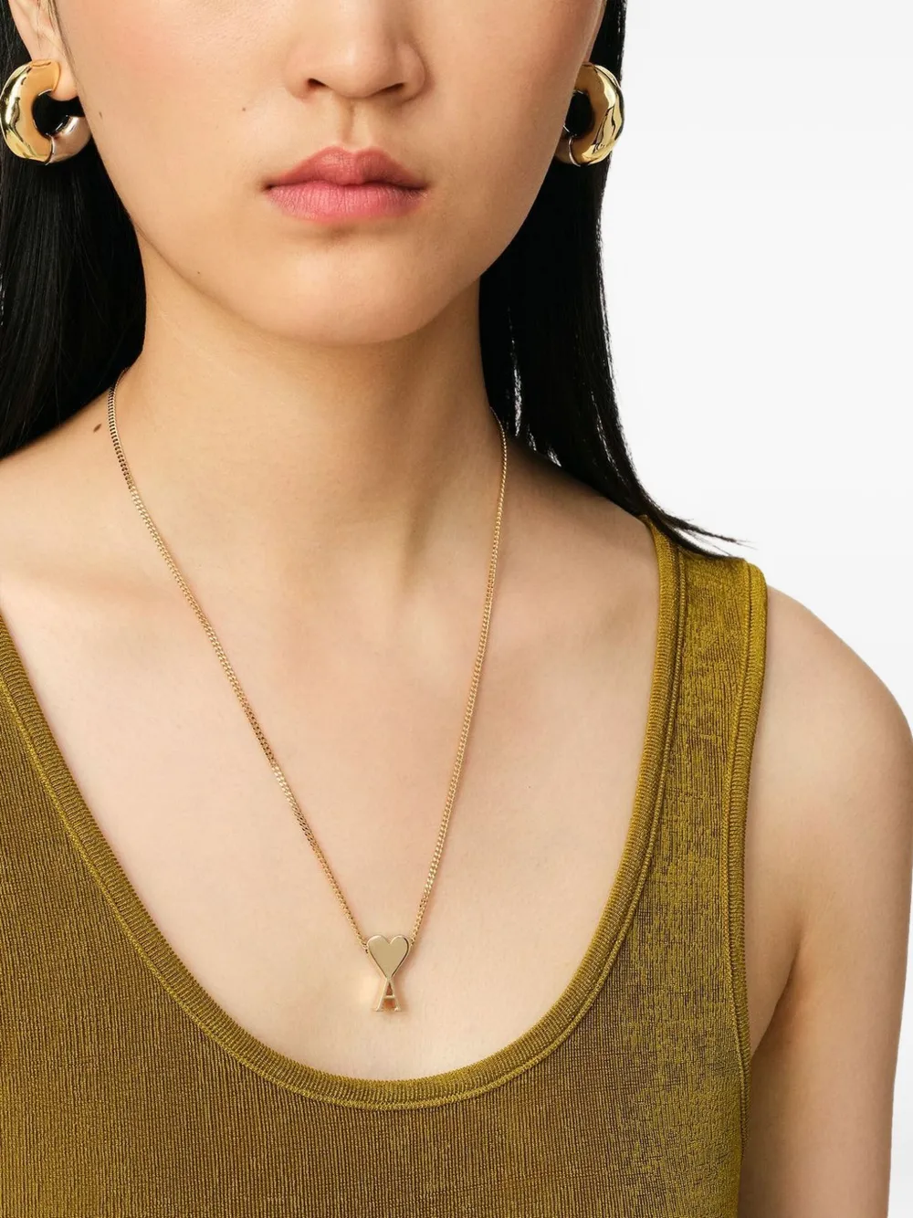 AMI Paris Ami De Coeur logo-pendant necklace | Women | Image 2