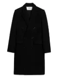 AMI Paris double breasted wool coat - Black