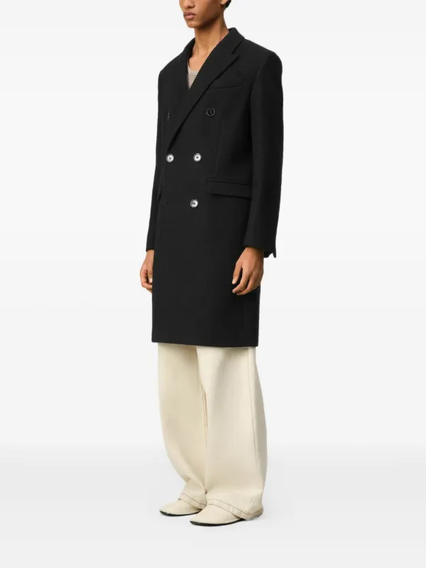希少 黒入荷！ Paris AMI ダブルコート JP FARFETCH | ブラック | ジャケット・アウター