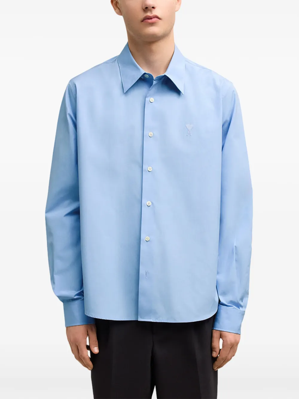 AMI Paris Overhemd met logo Blauw