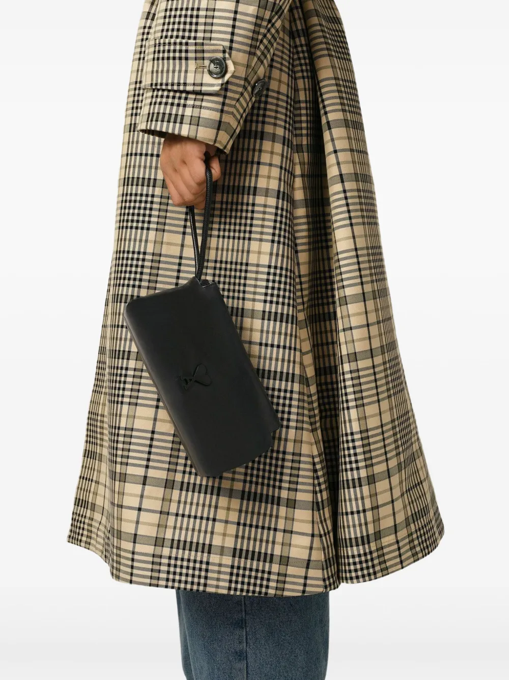 AMI Paris Voulez-Vous leather clutch bag | Women | Image 2