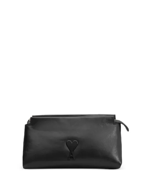 AMI Paris Voulez-Vous leather clutch bag
