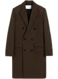 AMI Paris double breasted wool coat - Brown