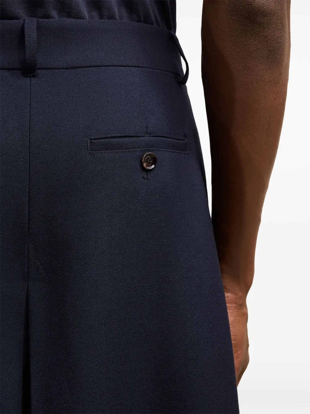 wide-leg panelled shorts